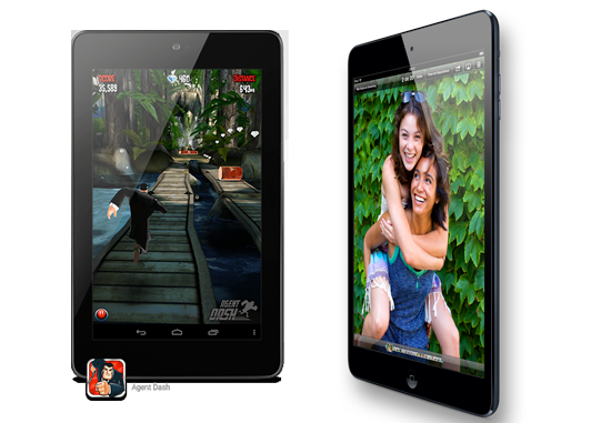 Nexus7 and iPad mini screen